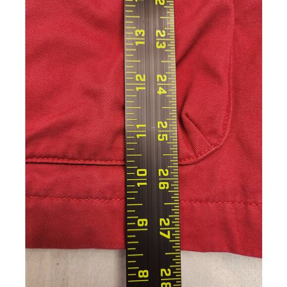 Coldwater Creek Women's Leather Trim Barn Coat Jacket SZ Large Red Buttons - Picture 10 of 10